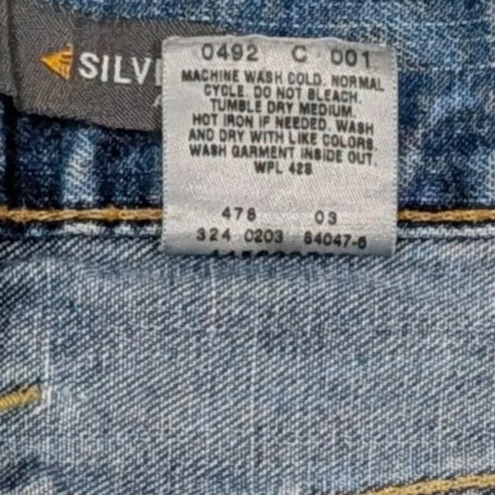 Vintage Y2K Levis‎ SilverTab Jeans Mens 42x31 Baggy Skater Light Wash Distressed